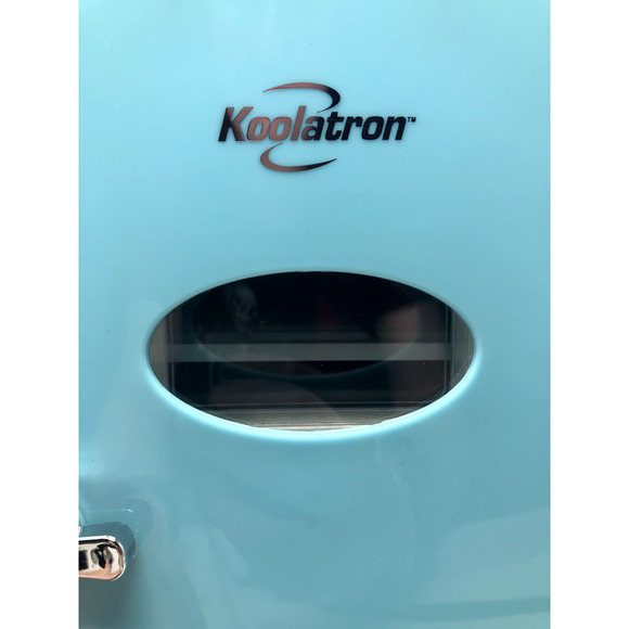 Koolatron Light Blue Mini Fridge 6 Can AC/DC Thermoelectric Cooler Tested Works - Picture 9 of 16